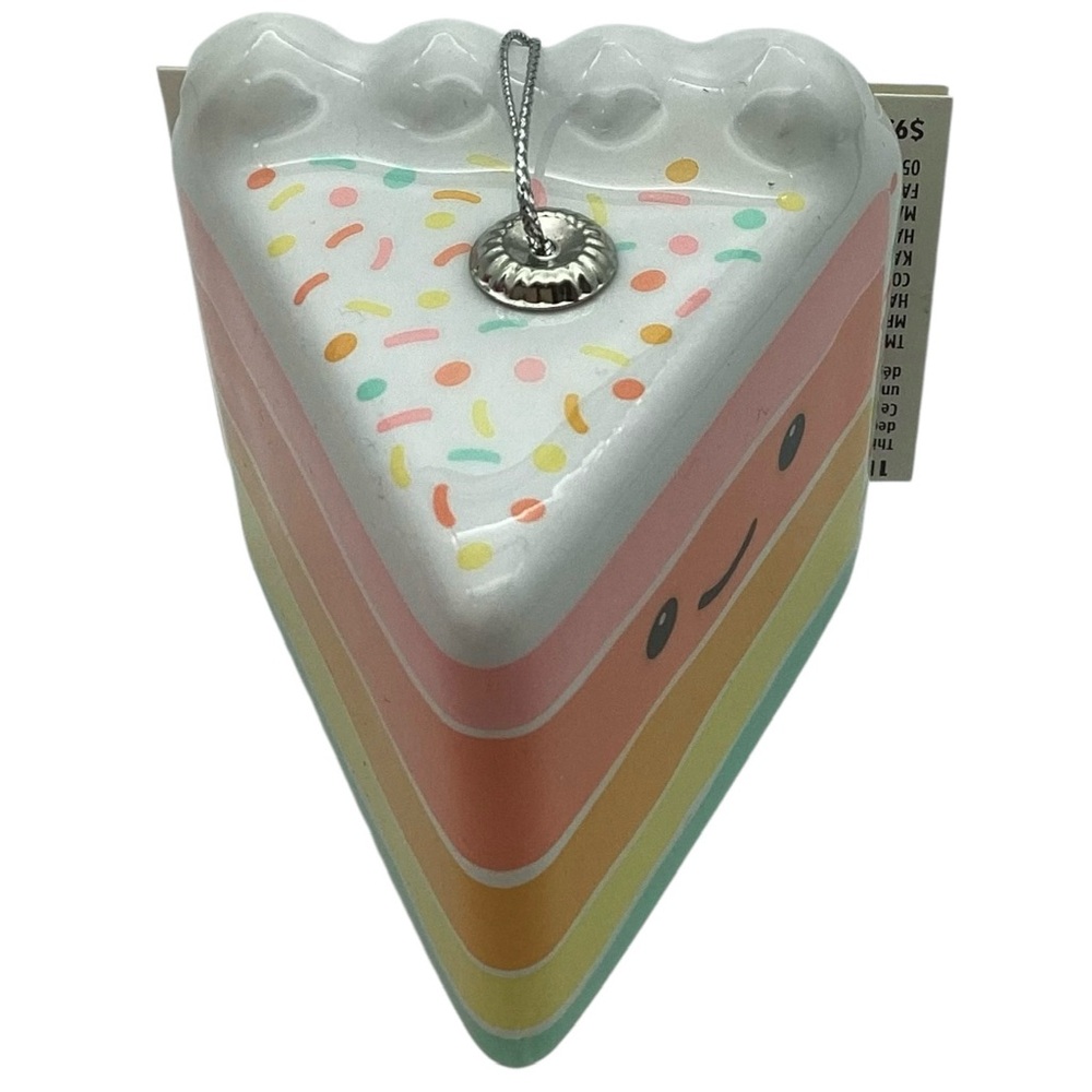 Hallmark Rainbow Slice of Cake Shatterproof Christmas Ornament (NWT) - Picture 12 of 14